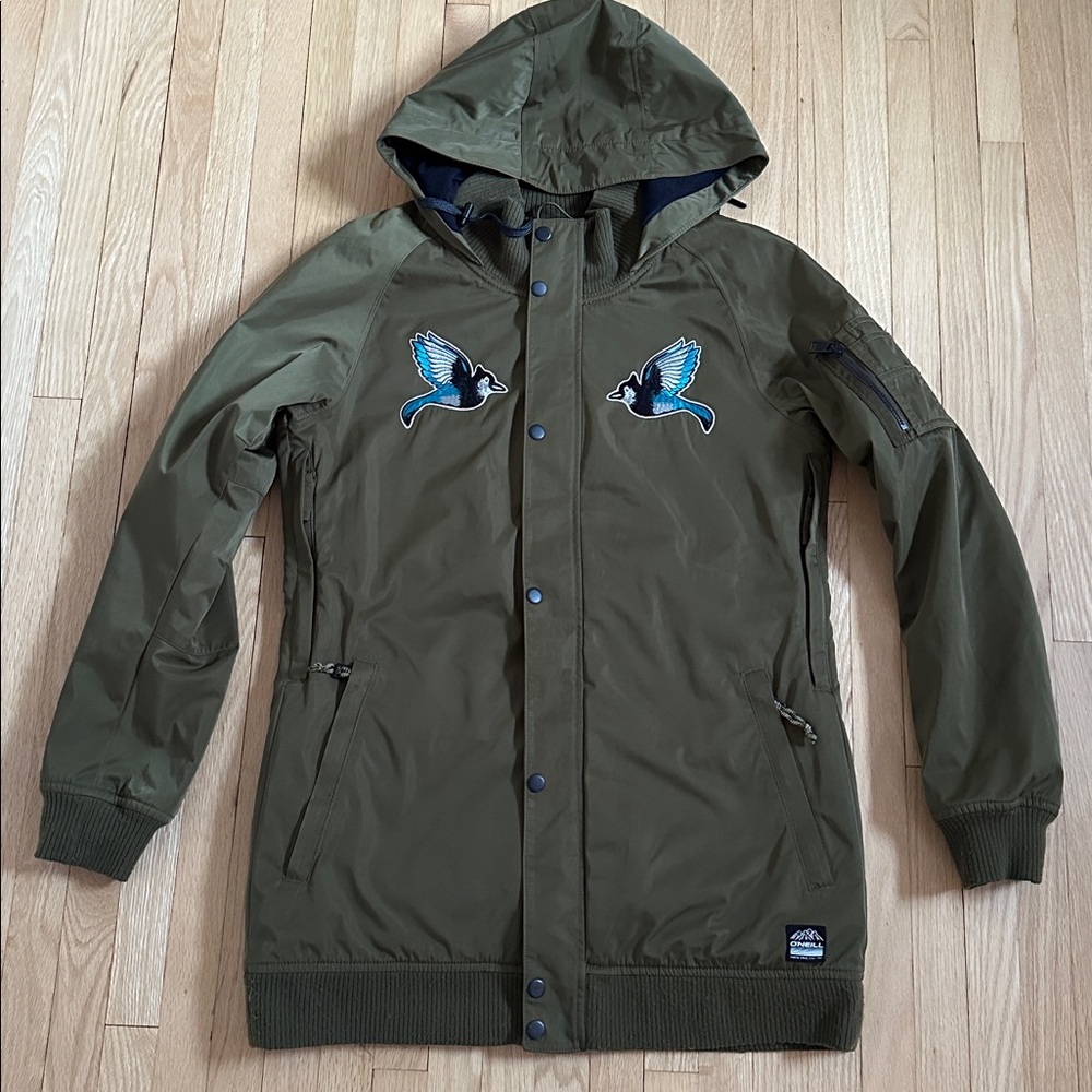 O’Neill thinsulate blue jays embroidered olive green coat jacket medium